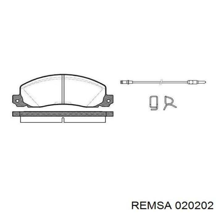 0202.02 Remsa колодки тормозные передние дисковые