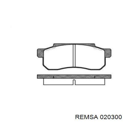 Передние тормозные колодки 020300 Remsa