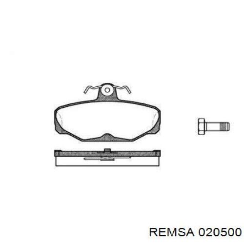 Купить 020500 Remsa Колодки тормозные задние, дисковые