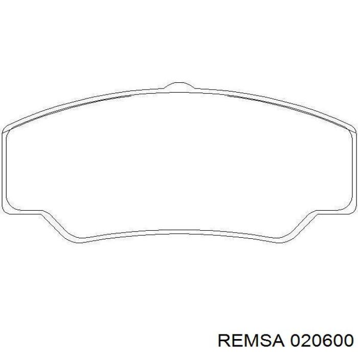 020600 Remsa Колодки передние