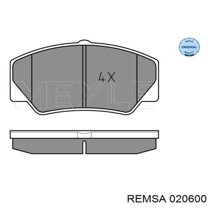 Купить 020600 Remsa Колодки тормозные