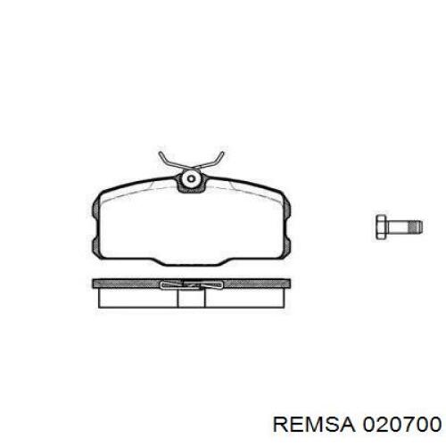 Передние тормозные колодки 020700 Remsa