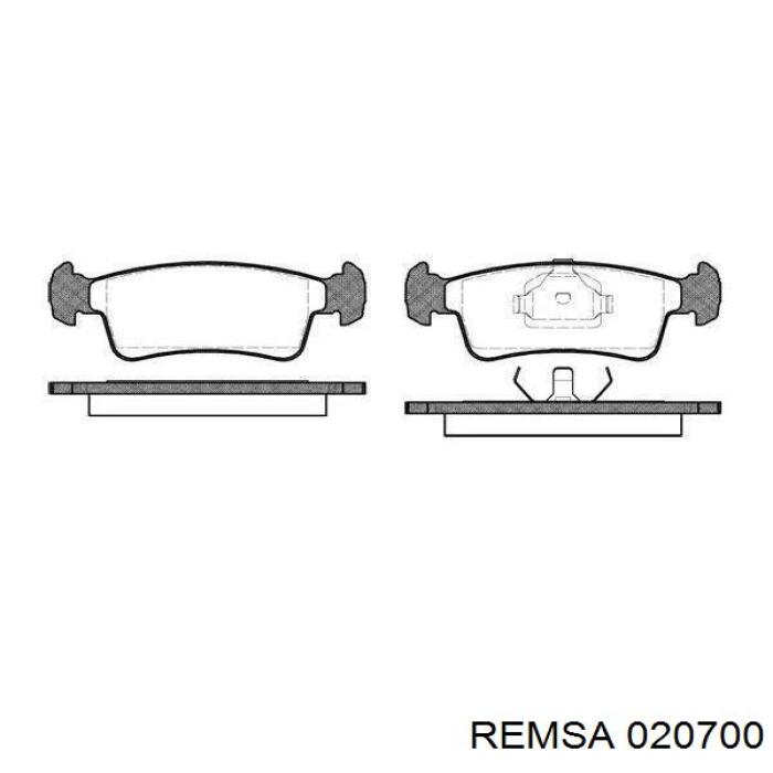 Купить 020700 Remsa Колодки тормозные