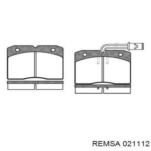 Передние тормозные колодки 021112 Remsa