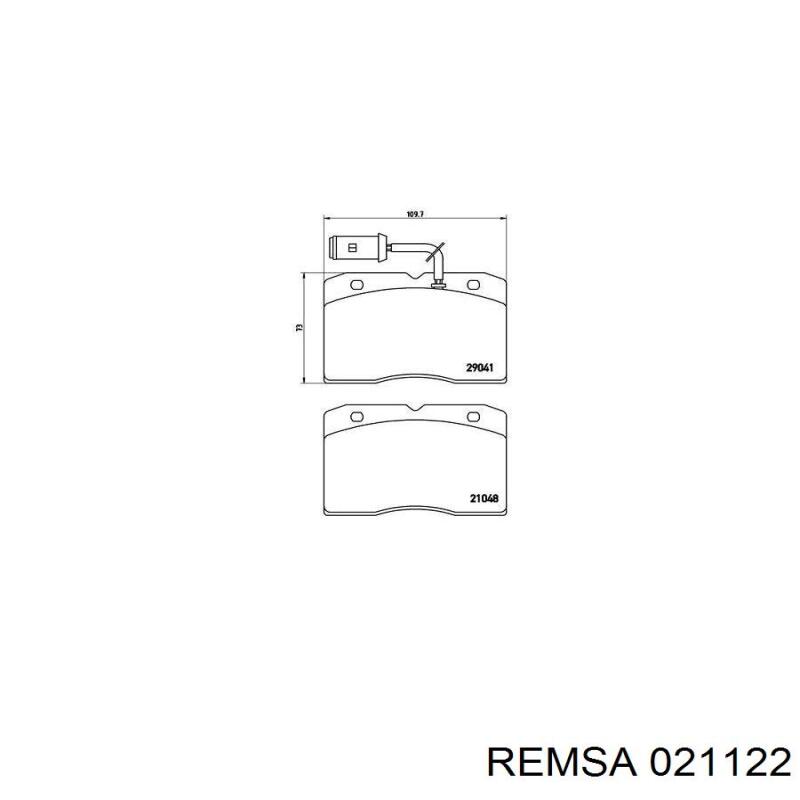Тормозные колодки Remsa 021122