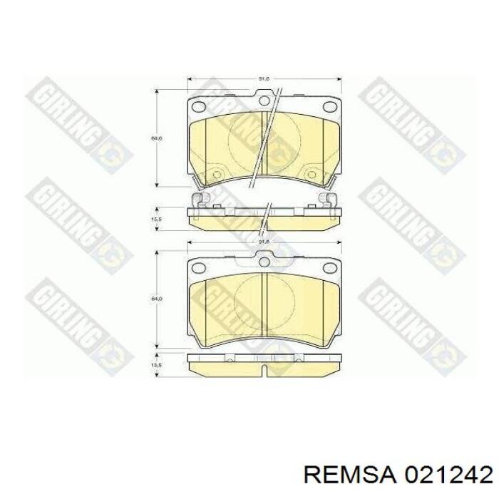 Колодки Remsa 021242 цена, от 15.89 USD