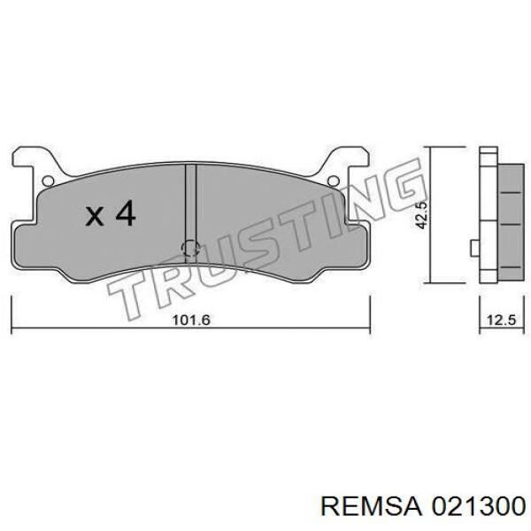 Задние тормозные колодки 021300 Remsa