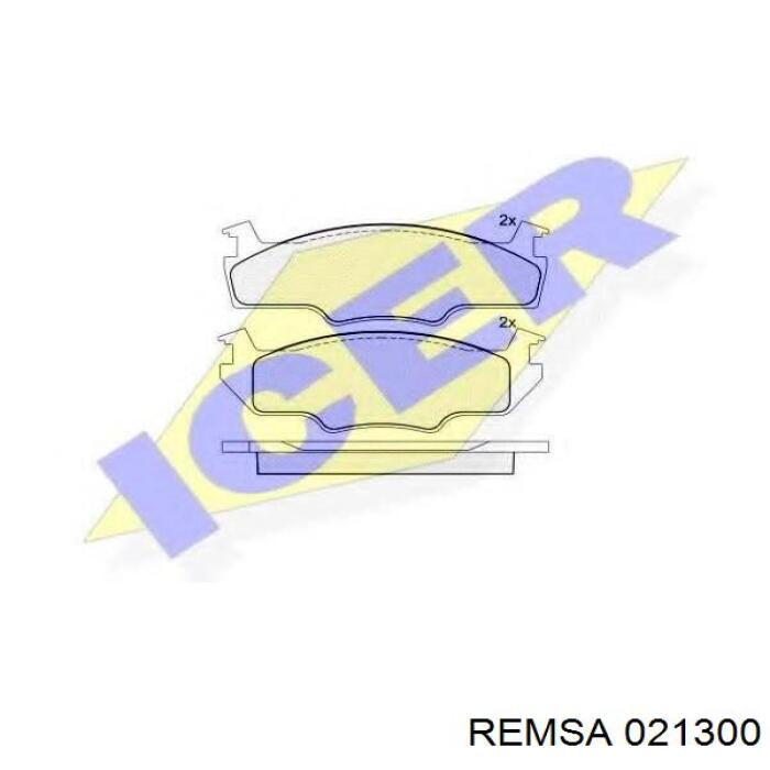 Купить 021300 Remsa Колодки тормозные задние, дисковые
