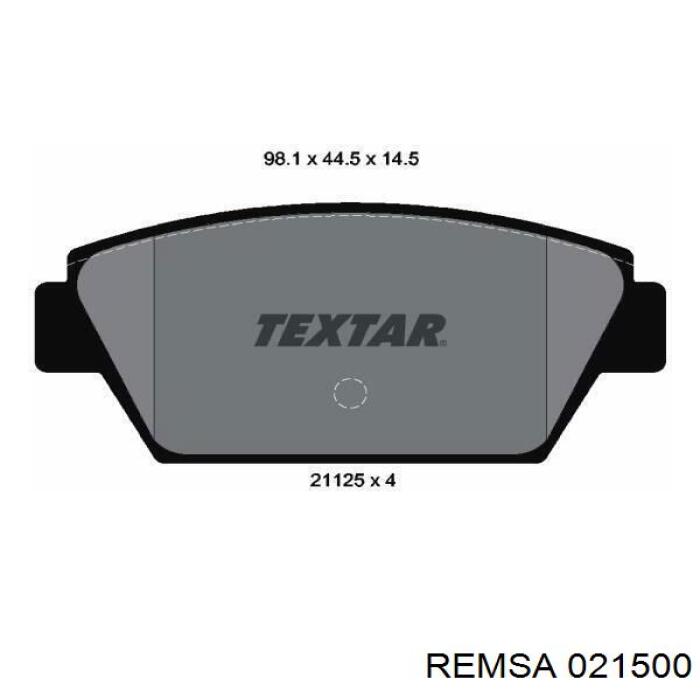 Колодки дисковые  Remsa 021500 цена, от 15.33 USD