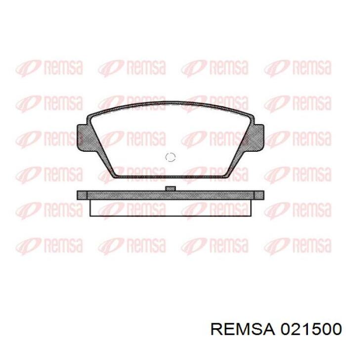 Pastillas de freno traseras 021500 Remsa