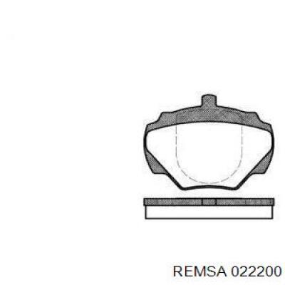 Задние тормозные колодки 022200 Remsa