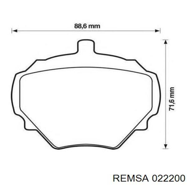 Колодки дисковые  Remsa 022200 цена, от 23.39 USD