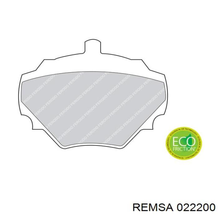Купить 022200 Remsa Колодки тормозные задние, дисковые