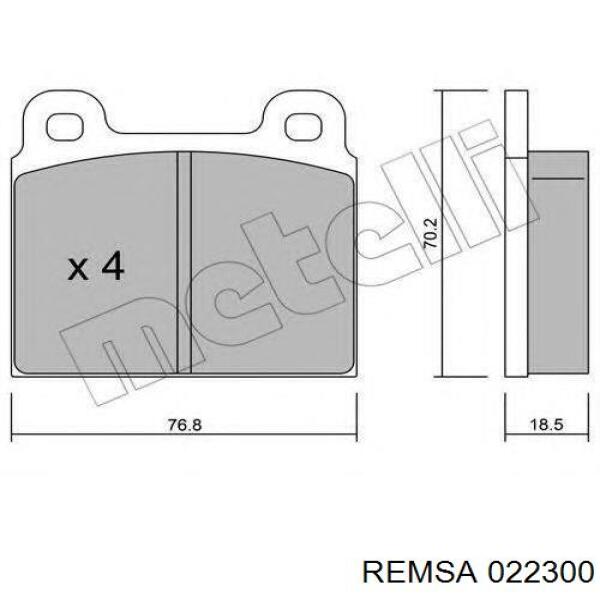 Тормозные колодки Remsa 022300
