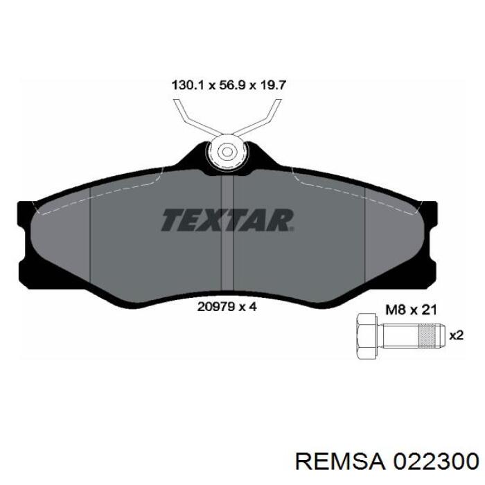 Купить 022300 Remsa Колодки тормозные