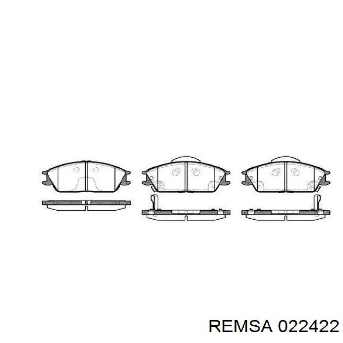 Передние тормозные колодки 022422 Remsa