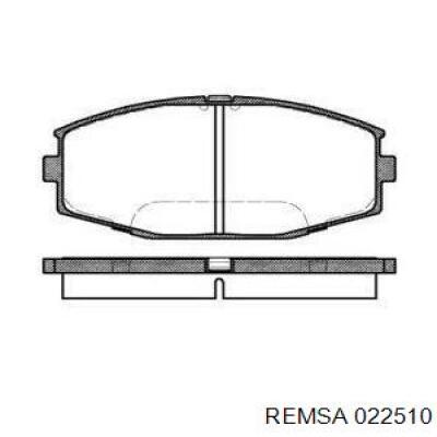 Передние тормозные колодки 022510 Remsa