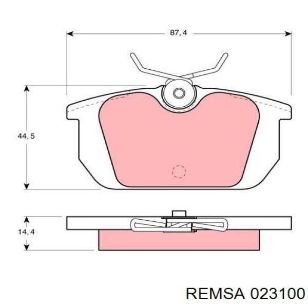 023100 Remsa Колодки тормозные дисковые комплект