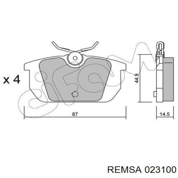 Колодки дисковые  Remsa 023100 цена, от 15.50 USD