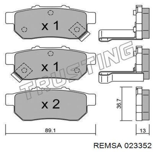 Колодки дисковые  Remsa 023352 цена, от 20.80 USD