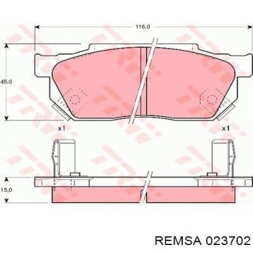 023702 Remsa Колодки передние