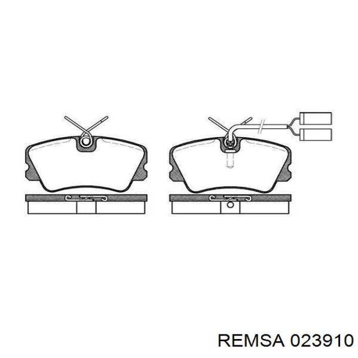 Задние дисковые колодки Remsa 023910