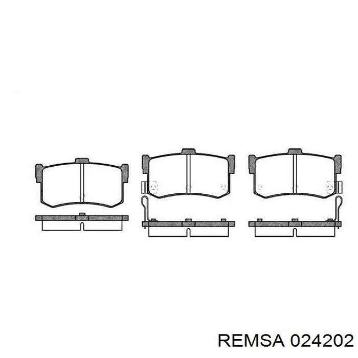 Задние тормозные колодки 024202 Remsa