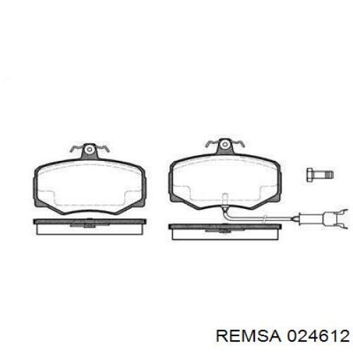 Передние тормозные колодки 024612 Remsa