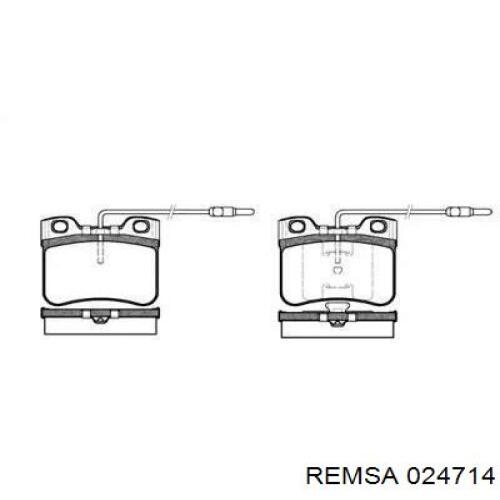 Передние тормозные колодки 024714 Remsa