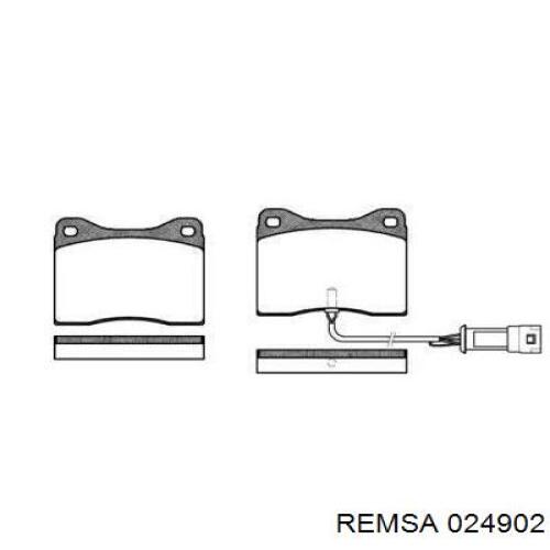 Передние тормозные колодки 024902 Remsa