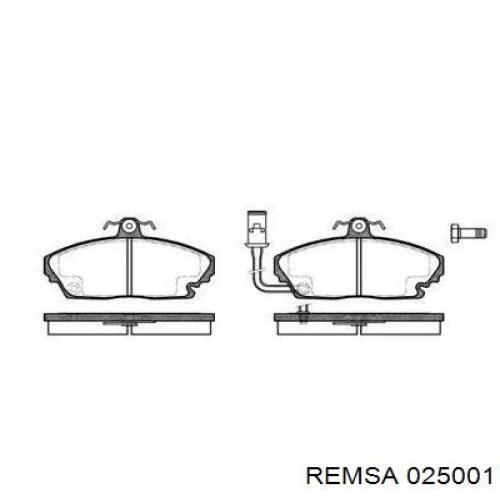 Передние тормозные колодки 025001 Remsa