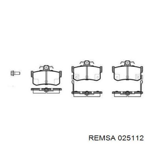 Задние тормозные колодки 025112 Remsa