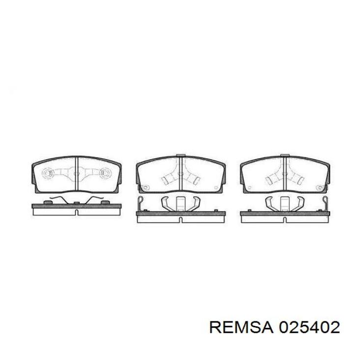 Передние тормозные колодки 025402 Remsa