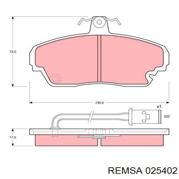 Купить 025402 Remsa Колодки тормозные