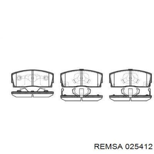 Передние тормозные колодки 025412 Remsa