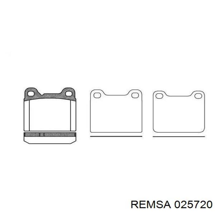 0257.20 Remsa колодки тормозные задние дисковые