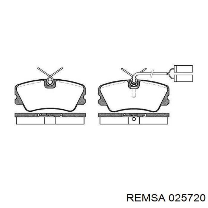 Купить 025720 Remsa Колодки тормозные задние, дисковые