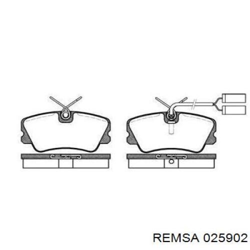 Передние тормозные колодки 025902 Remsa