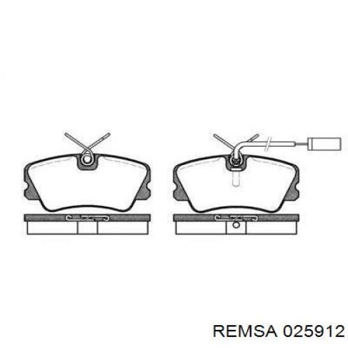 Передние тормозные колодки 025912 Remsa