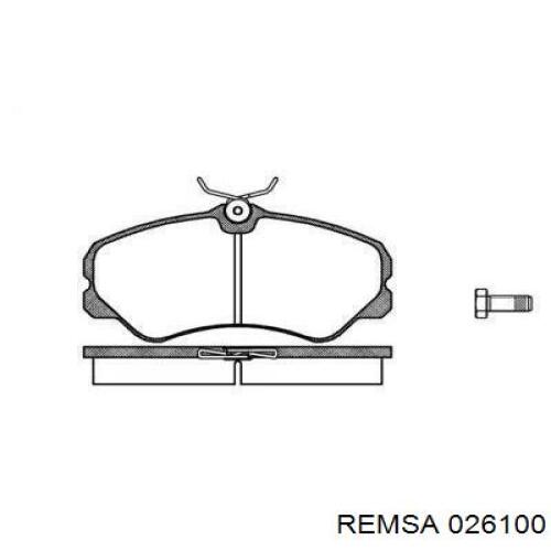 Передние тормозные колодки 026100 Remsa