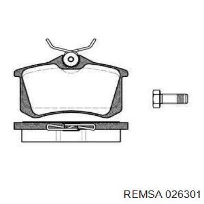 026301 Remsa Колодки тормозные дисковые комплект