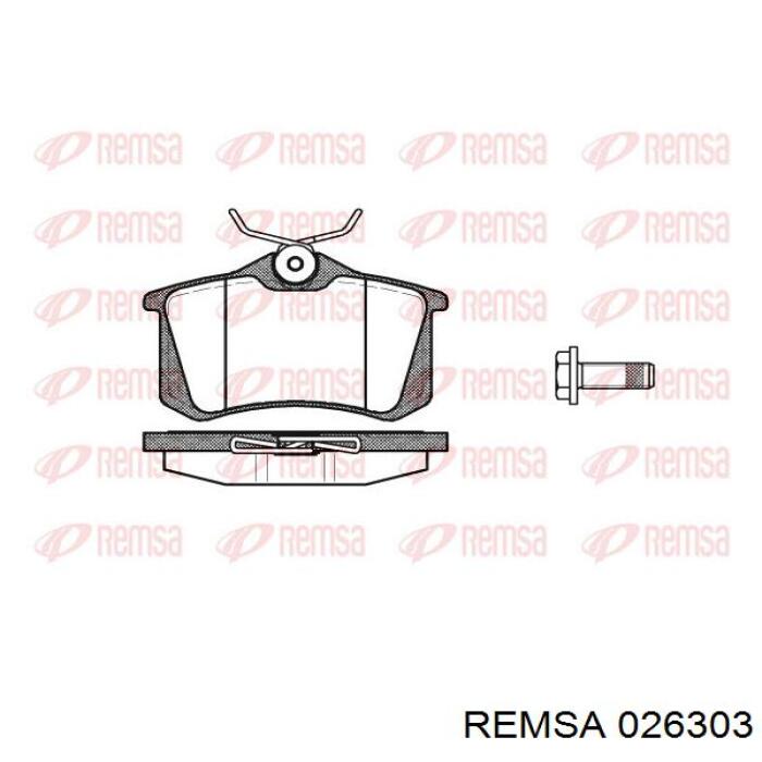 Задние тормозные колодки 026303 Remsa