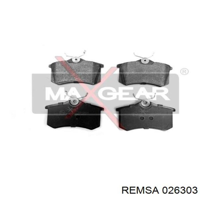 Купить 026303 Remsa Колодки тормозные задние, дисковые