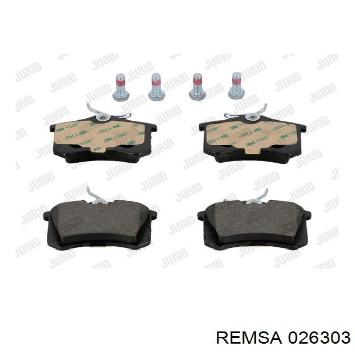 Задние тормозные колодки 026303 Remsa
