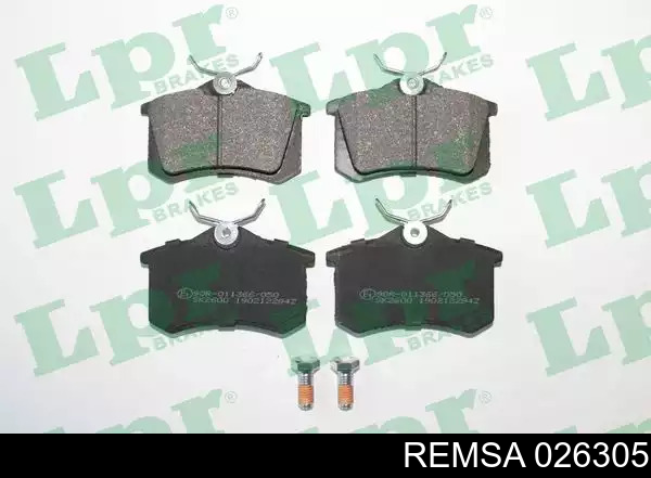 026305 Remsa Колодки тормозные дисковые комплект
