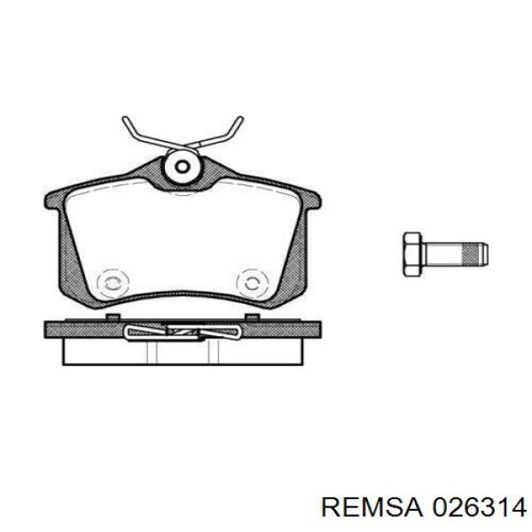 026314 Remsa Колодки тормозные дисковые комплект