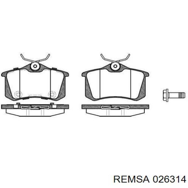 Задние дисковые колодки Remsa 026314