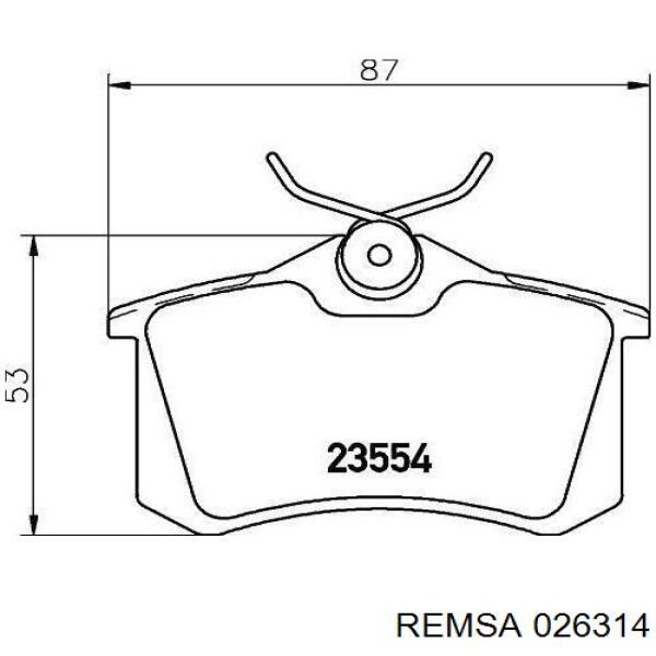 Колодки дисковые  Remsa 026314 цена, от 15.11 USD