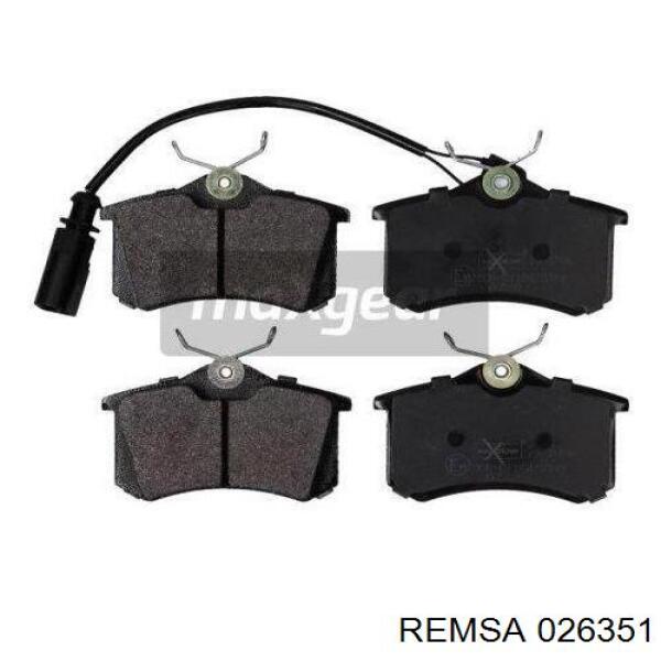 Купить 026351 Remsa Колодки тормозные задние, дисковые