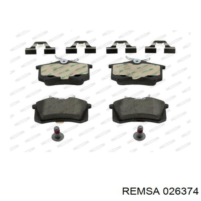 Задние тормозные колодки 026374 Remsa